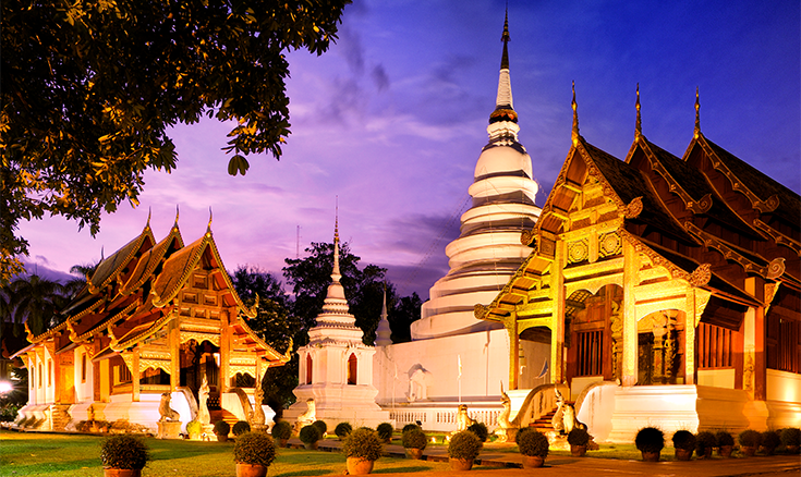 Wat Phra Singh, el principal templo de la ciudad 