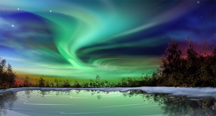 Aurora Boreal en Rusia